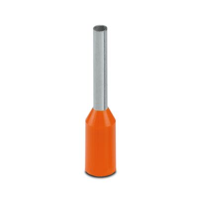 Phoenix Contact Insulated Ferrule, 8 mm Pin Length, 1.1 mm Pin Diameter, Orange to 20 AWG Wire Size