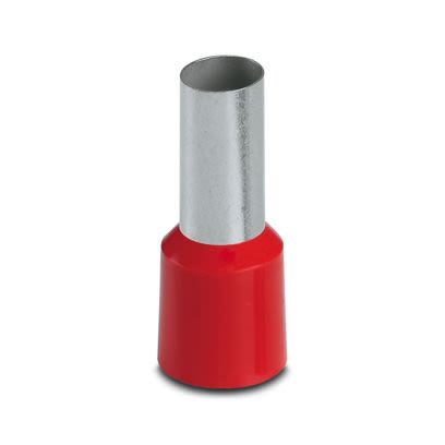 Phoenix Contact, AI 35 -16 RD Insulated Ferrule, 16 mm Pin Length, 8.3 mm Pin Diameter, Red to 2 AWG Wire Size