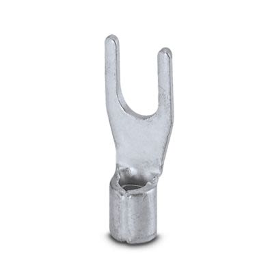 Phoenix Contact, C-FC Uninsulated Fork Terminal, 17 AWG to 13 AWG, M3.5 Stud Size, Silver