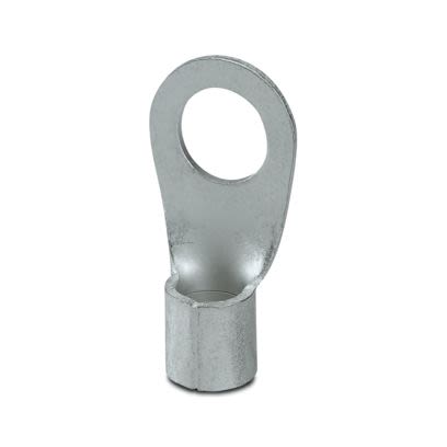 Phoenix Contact, C-RC 35/M12 Uninsulated Ring Terminal, M12 Stud Size 2 AWG 2 AWG Wire Size, Silver