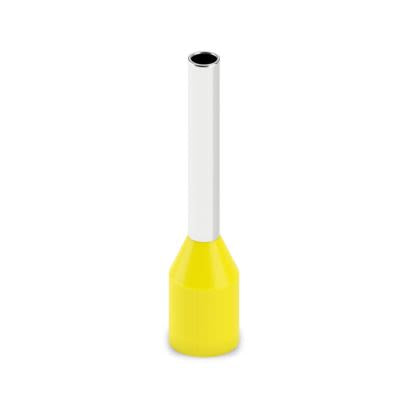 Phoenix Contact, AI-GB Insulated Ferrule, 10 mm Pin Length, 1.5 mm Pin Diameter, Yellow to 18 AWG Wire Size