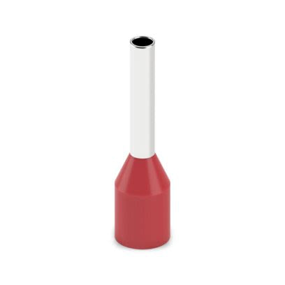 Phoenix Contact, AI-GB Insulated Ferrule, 8 mm Pin Length, 1.5 mm Pin Diameter, Red to 18 AWG Wire Size