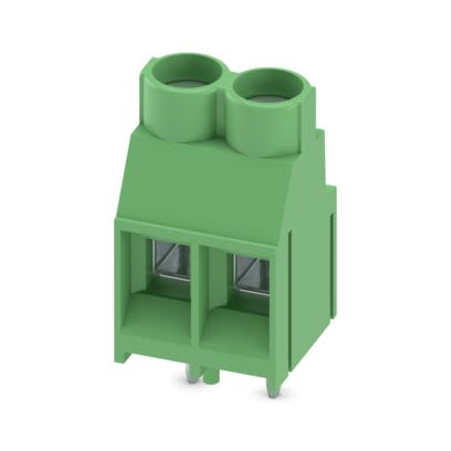 Phoenix Contact MKDSV 5 Series PCB Terminal Block, 2-Contact, 6.35 mm Pitch, Wave Soldering Mount, 1 Row