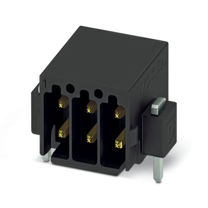 Phoenix Contact DMC 0 Series Wave Soldering Mount PCB Header, 4 Contact(s), 2.54 mm Pitch, 2 Row, Shrouded