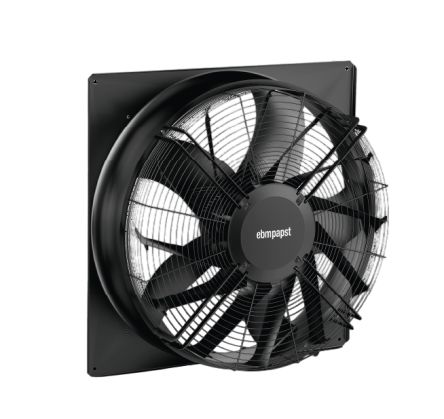 ebm-papst S Series Axial Fan, 380V ac, 480 V ac, 23440 m³/h, 3100 W, 4.7 A Max, IP55 1070 mm, 1070mm, 313 mm