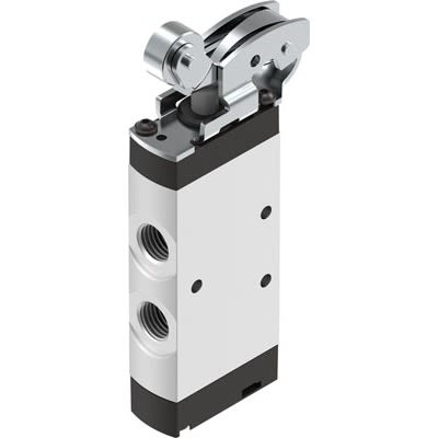 Festo Roller Lever Pneumatic Manual Control Valve VMEF Series, NPT 1/4 in NPT, 8047100