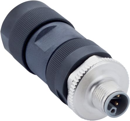 SICK Connector, 4 Contacts, Side, M12 Connector, Plug, Male, IP67, YM12PA5 Series