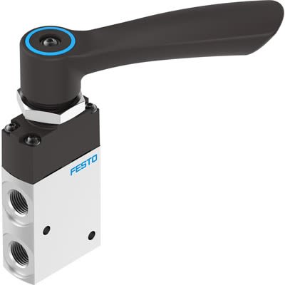 Festo Manual Pneumatic Manual Control Valve VHEF Series, NPT 1/8 in NPT, 8080942