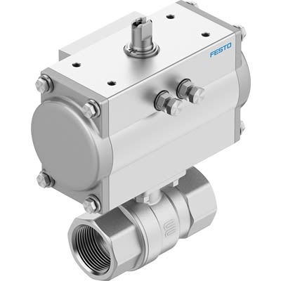 Festo Ball type Pneumatic Actuated Valve, 8 bar, EN 10226-1, Female 1/2 in