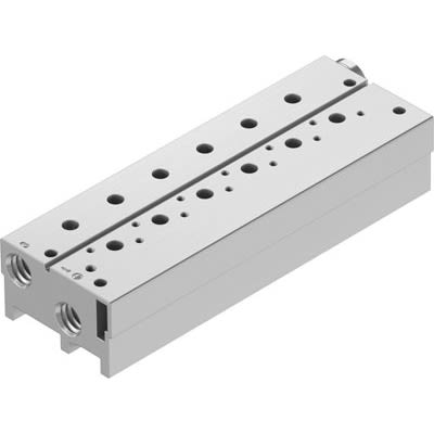 Festo VABM-B10 series 6 station NPT Manifold for use with Solenoid And Pneumatic Valve, 576481
