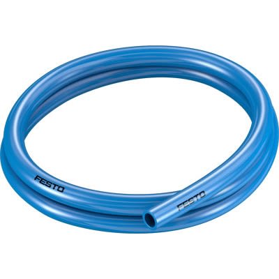 Festo Thermoplastic Elastomer, Flexible Tubing, 11 mm ID, 16 mm OD, Blue