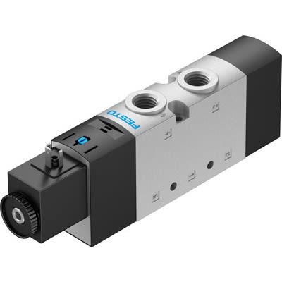 Festo Pneumatic Solenoid Valve - 5/2, Monostable Electric NPT VUVS Series 24V dc