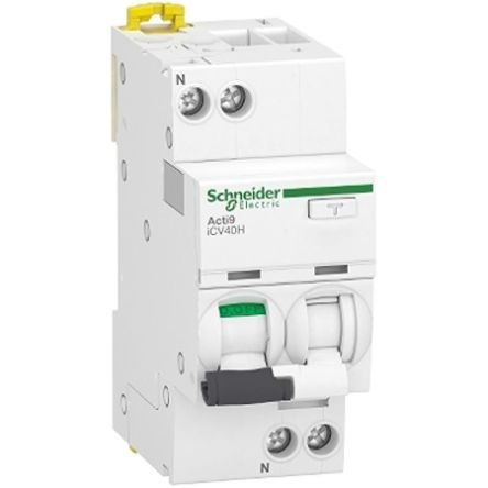 Schneider Electric Residual Current Circuit Breaker with Overload Protection, 32A Current Rating, 1-Pole, 30 mA Trip