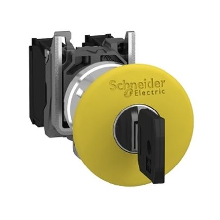 Schneider Electric Harmony XB4 Series Trigger Action Emergency Stop Push Button, Panel Mount, 22 mm Cutout