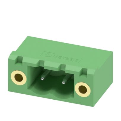 Phoenix Contact MSTB Series Straight Solder PCB Header, 2 Contact(s), 5 mm Pitch, 1 Row, Shrouded