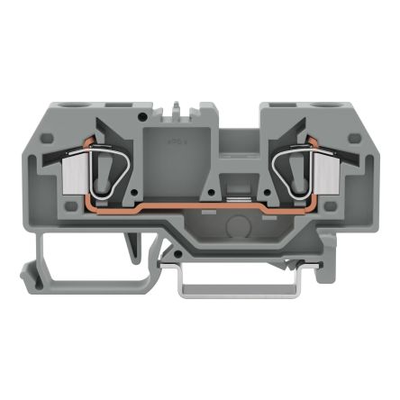 WAGO 282-901 282 Series Feed Through Terminal Block Grey, 6mm², 1-Level, Cage Clamp