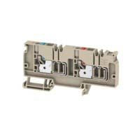 Weidmüller DIN Rail Terminal Block Beige, 6mm², 1-Level, Push-in