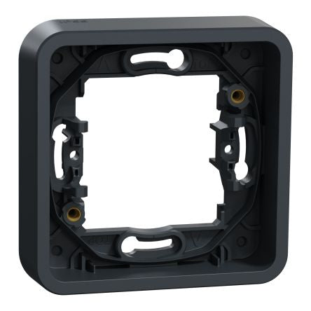 Schneider Electric Mureva Styl Grey Polycarbonate Back Box Mounting Frame, IP55, Flush Mount, 1 Gangs 28 mm 84mm 19 mm