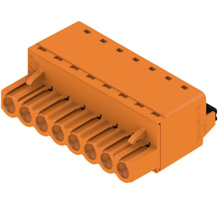 Weidmüller BL 5.08 Series Pluggable Terminal Block, 8-Contact, 5.08 mm Pitch, 1 Row, 1013750000