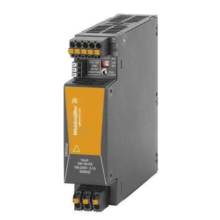 Weidmüller ProTOP Switched Mode DIN Rail Power Supply 340 V dc, 277V ac AC/DC Input 24V dc, 5 A Output DC 120 W