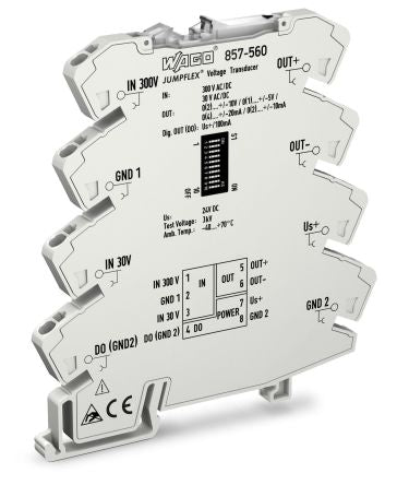 WAGO Jumpflex Series Signal Conditioner, Voltage Input, Current/Voltage Output, 24V dc Supply