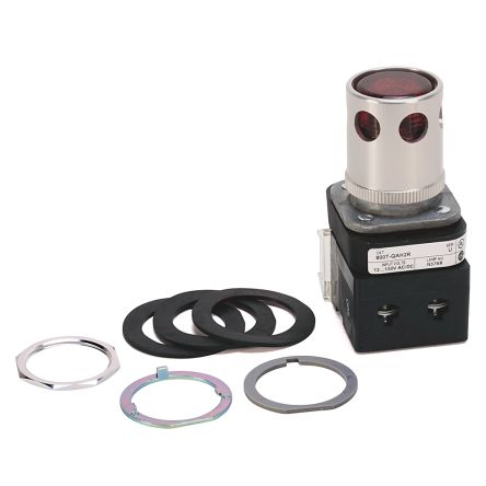 Allen Bradley 800T Series Red Momentary Push Button Head, 30 mm Cutout, IP67, IP69K