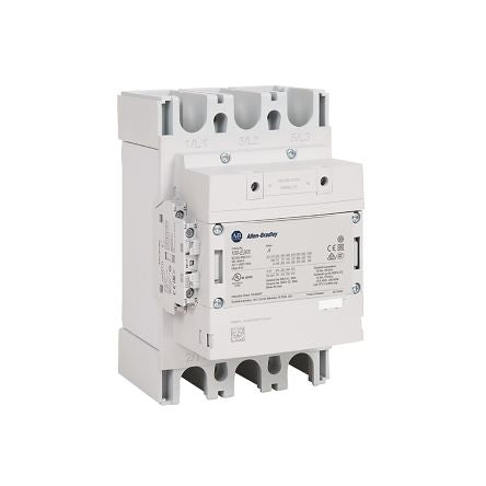 Allen Bradley 100S-E Contactor, 24V ac/dc, 60 V ac/dc Coil, 3-Pole, 116 A, 160 kW 60V ac/dc, 1 NO/1 NC, 60V ac/dc