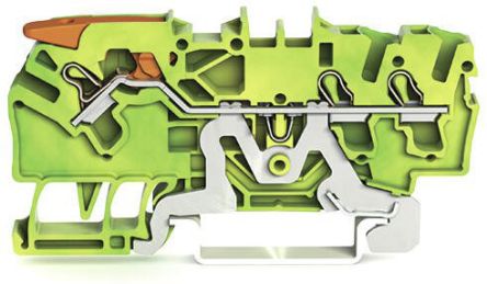 WAGO 2102-1307 Earth Terminal Block Green, Yellow, 2.5mm², 1-Level, Cage Clamp, ATEX, IECEx