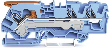 WAGO 2106-1304 Feed Through Terminal Block Blue, 6mm², 1-Level, Cage Clamp, IECEx/ATEX