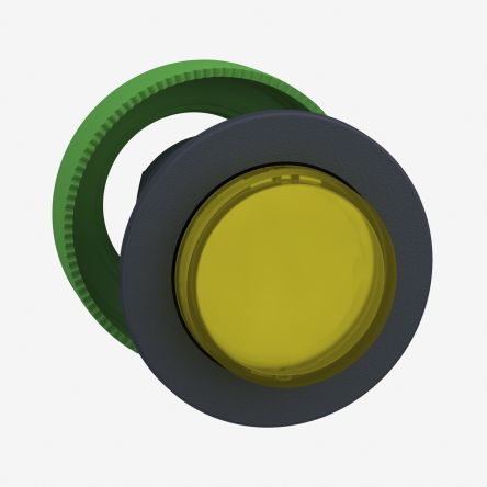 Schneider Electric Harmony XB5 Series Yellow Momentary Push Button Head, 30 mm Cutout, IP66, IP67, IP69K