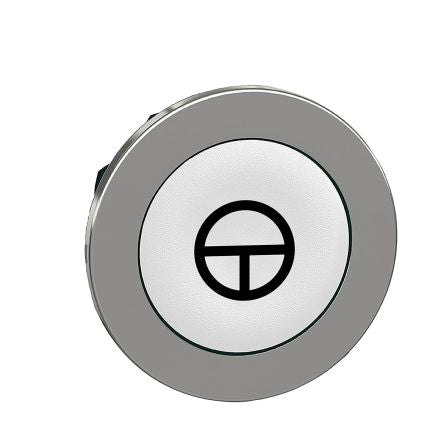Schneider Electric Harmony XB4 Series White Momentary Push Button Head, 30 mm Cutout, IP66, IP67, IP69K
