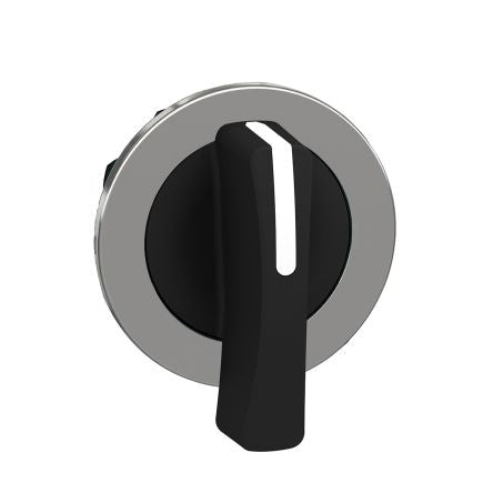 Schneider Electric ZB4 Series 3 Position Selector Switch Head, 30 mm Cutout, Black Handle, IP69, IP67, IP66