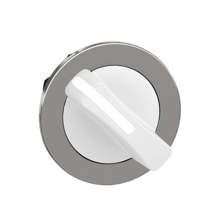 Schneider Electric ZB4 Series 2 Position Selector Switch Head, 30 mm Cutout, White Handle, IP67, IP66, IP69
