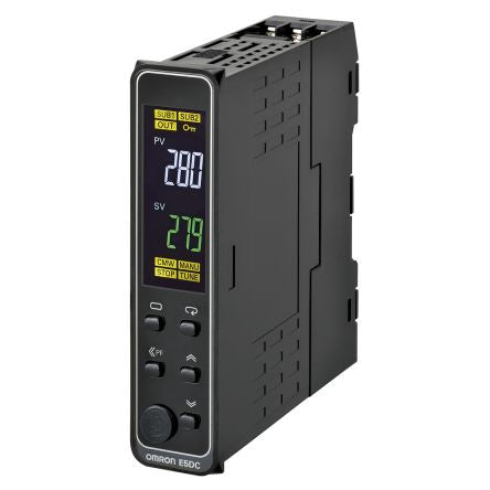 Omron E5DC DIN Rail PID Temperature Controller 1 Input, 2 Output 2 Relay 240V ac/dc PID Controller