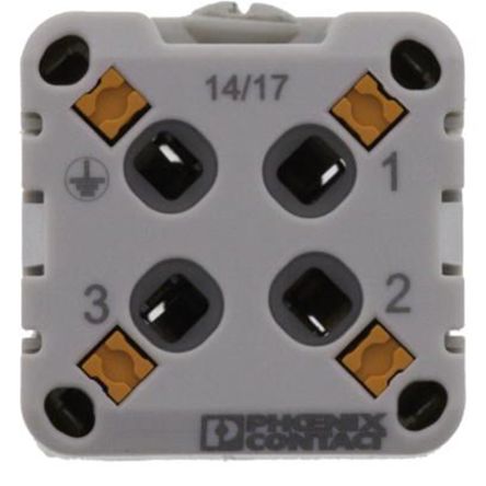 Phoenix Contact HC-A03 Series Heavy Duty Power Connector Insert, 3-Contact, 2 Row, 1585265