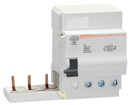 Lovato P1RA Series Residual Current Circuit Breaker, 40A, 3-Pole, 30 mA, Type A 400V ac