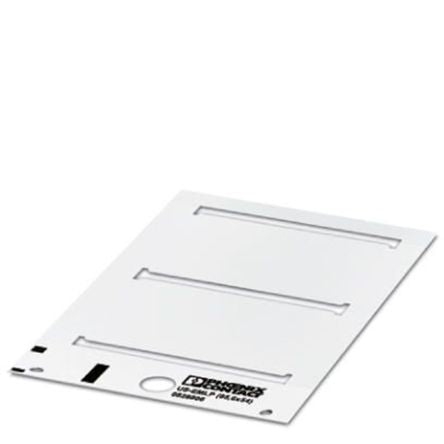Phoenix Contact Panel Marker, 53.7 mm Length, 0.5 mm Height 0828806 White