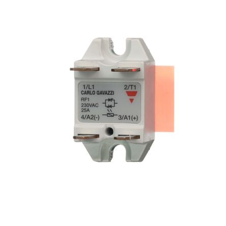 Carlo Gavazzi RF1 Series Solid State Relay, 25 A Load, Chassis Mount, 280 V ac Load, 28.8V dc Control