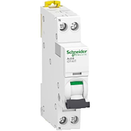 Schneider Electric Acti9 Acti9 iDT40T Miniature Circuit Breaker, 1-Pole, 6A, Type B, 4.5 kA Breaking Capacity