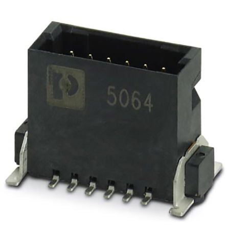Phoenix Contact FP 1.27/ 20-MV Series Surface PCB Header, 20 Contact(s), 1.27 mm Pitch, 2 Row, Shrouded
