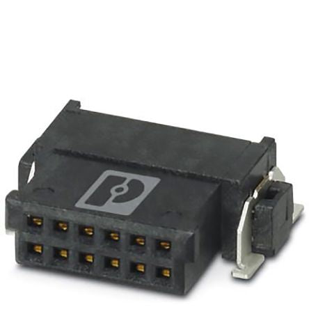 Phoenix Contact FP 1.27/ 20-FH Series Horizontal Surface PCB Socket, 20-Contact, 2 Row, 1.27 mm Pitch Solder