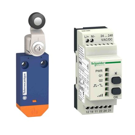 Telemecanique Sensors XCMW Series Roller Lever Limit Switch, SPDT, IP65, Plastic Housing, 240V ac, 3A