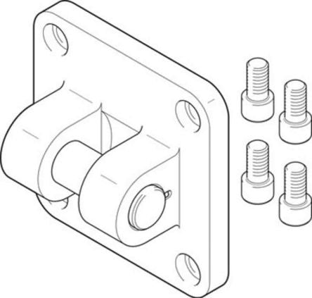Festo Flange SNG-160, For Use With EZH-DZF-DZH, DSBC, ADN, DSBG, ADVU