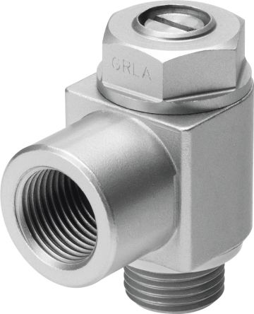 Festo GRLZ-M5-B Series Flow Control Valve Pressure Relief Valve, GRLZ-M5-B, Threaded Metric M5 Threaded Metric M5