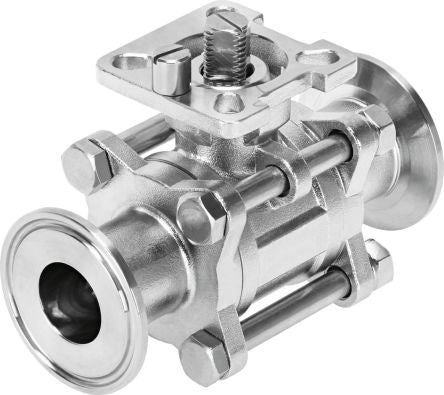 Festo Stainless Steel Clamp to ASME-BPE Clamp to ASME-BPE, Ball Valve, G