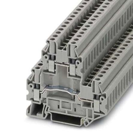 Phoenix Contact 3074444 UTTB Series Component Terminal Block Grey, 0.14mm², 6 mm², 2-Level, Screw