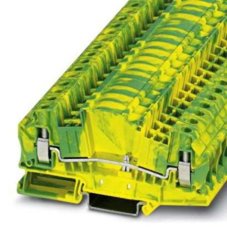 Phoenix Contact 2-Way Ground Terminal Block, 10mm², 24AWG, 8 AWG Wire, Screw, Polyamide Housing