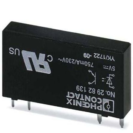 Phoenix Contact OPT- 5DC/230AC/ 1 Series Solid State Relay, 10 mA Load, DIN Rail Mount, 6 V dc Load, 6V dc Control
