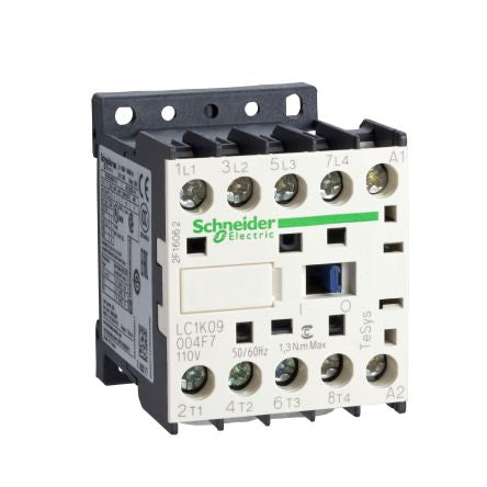 Schneider Electric TeSyS K Contactor, 42V ac Coil, 4-Pole, 20 A 42V ac, 3 NO, 440V