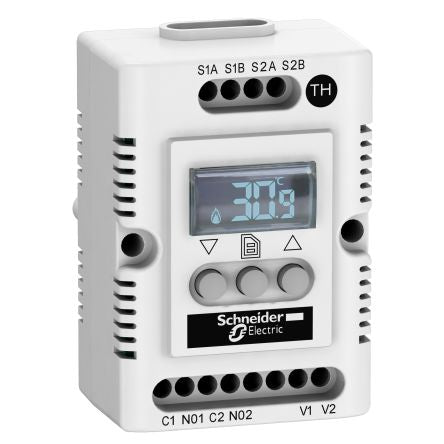 Schneider Electric ClimaSys Thermostat, 4 A, 140V ac, 90 V ac, 80 °C, -40 °C
